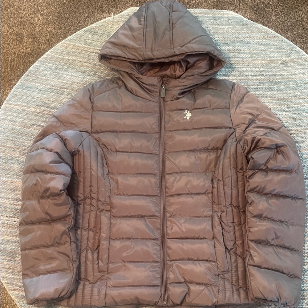 U.S. Polo Assn. Brown Puffer Jacket